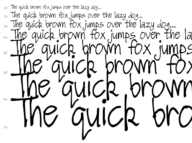 DJB Got No Time For That font waterfall